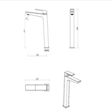 Tiago Straight Spout Tall Basin Mixer