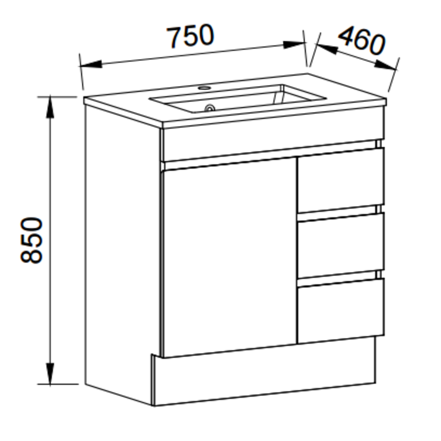 Timberline BARGO Floor Standing Vanity 