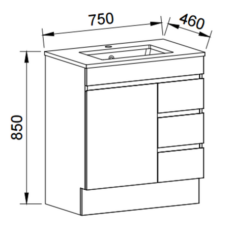 Timberline BARGO Floor Standing Vanity 