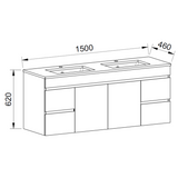 Timberline BARGO Wall Hung Vanity (All Sizes)