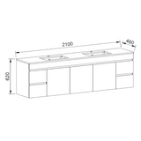 Timberline BARGO Wall Hung Vanity (All Sizes)