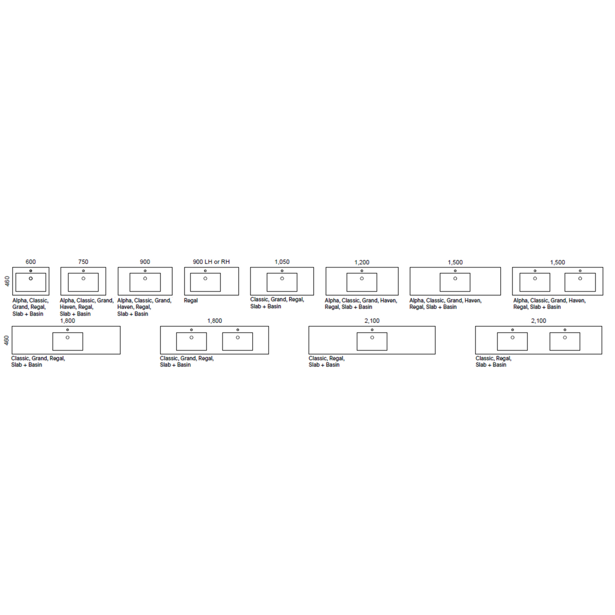Timberline BARGO Wall Hung Vanity (All Sizes)