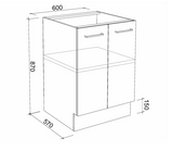 Timberline_Base_Cabinet_600mm_Drawing