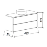 Timberline COLBY Wall Hung Vanity (All Sizes)