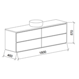 Timberline COLBY Wall Hung Vanity (All Sizes)