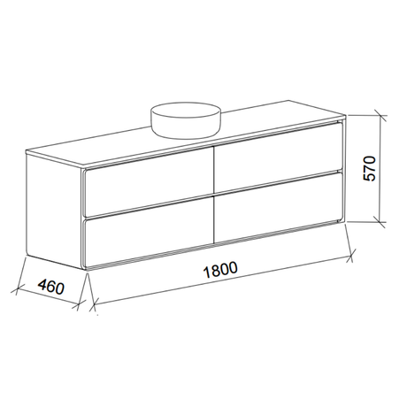 Timberline COLBY Wall Hung Vanity (All Sizes)