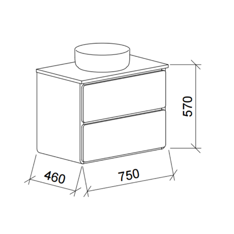 Timberline COLBY Wall Hung Vanity (All Sizes)