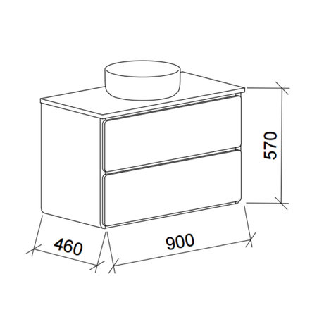 Timberline COLBY Wall Hung Vanity (All Sizes)