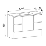 Timberline Carlo Floor Standing Vanity 1200mm