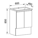 Timberline Carlo Floor Standing Vanity 600mm