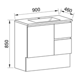 Timberline Carlo Floor Standing Vanity 900mm