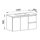 Timberline Carlo Wall Hung Vanity 1050mm