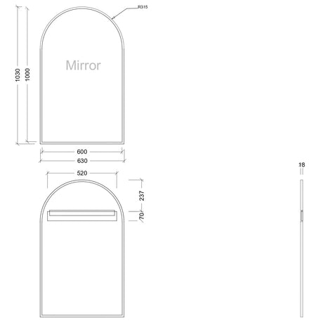 Timberline Church Frame Shaving Cabinet (All Sizes)