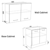 Timberline_Custom_915mm_Laundry_And_Wall_Cabinet_Package_Drawing