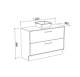 Timberline DELAWARE Floor Standing Vanity (All Sizes)