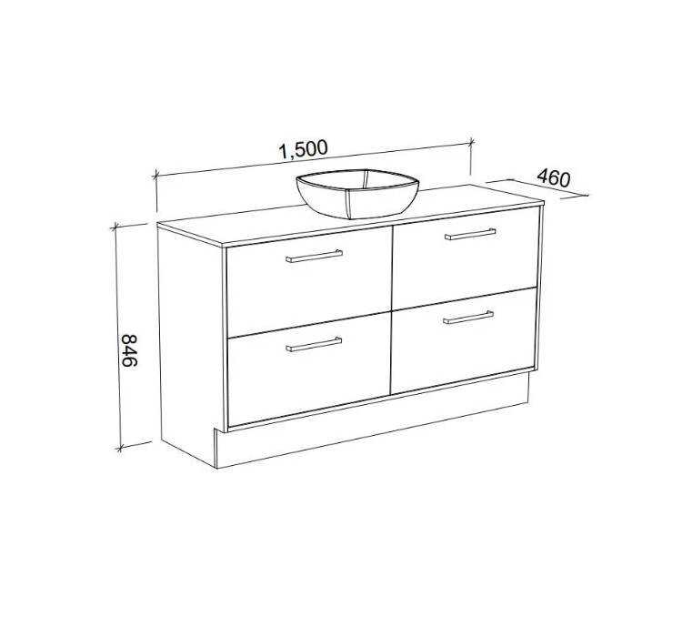 Timberline DELAWARE Floor Standing Vanity (All Sizes)