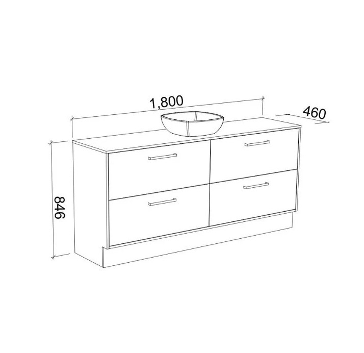 Timberline DELAWARE Floor Standing Vanity (All Sizes)