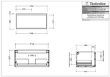 Timberline DELAWARE Wall Hung Vanity 750