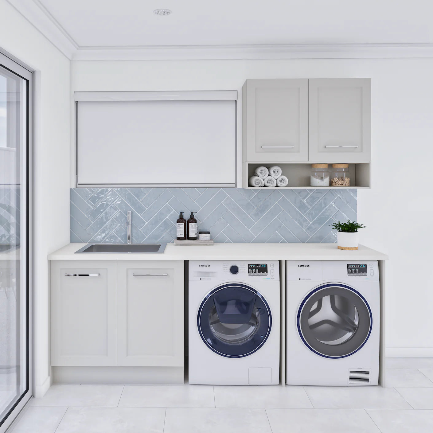 Timberline Duo Custom 2248mm Laundry With Wall Cabinet Package