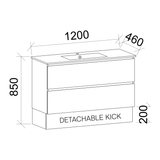 Timberline Elemental Plus Wall Hung / Floor Standing Vanity-MDF-750-900-1200mm