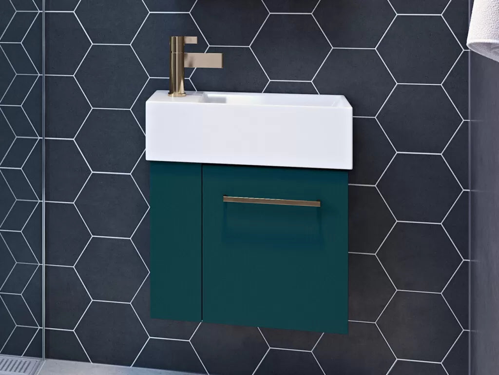 dark green vanity 