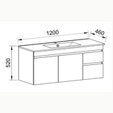 Timberline INDIANA Wall Hung Vanity (All Sizes)