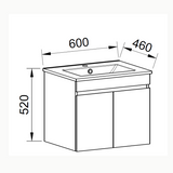 Timberline INDIANA Wall Hung Vanity (All Sizes)