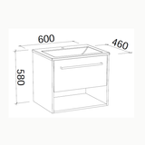 Timberline KANSAS Wall Hung Vanity (All Sizes)