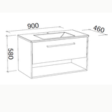 Timberline KANSAS Wall Hung Vanity (All Sizes)