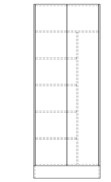 Timberline Modular Laundry 800mm Tall Cabinet - 2 Doors With Broom Section