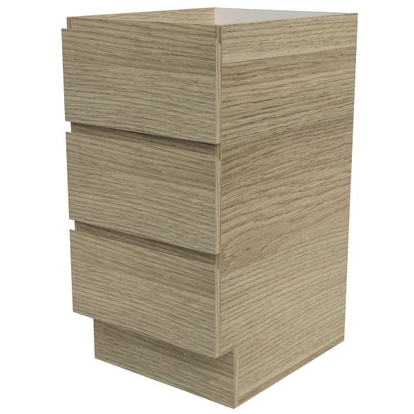 Timberline Modular Laundry 450mm Base Cabinet - 3 Drawers