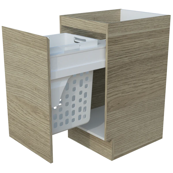 Timberline Modular Laundry 450mm Base Cabinet with Single Pull-Out Basket
