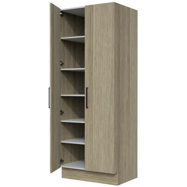 Timberline Modular Laundry 800mm Tall Cabinet - 2 Doors