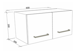 Timberline Modular Laundry 600mm Top Cabinet - 2 Doors (All Sizes)
