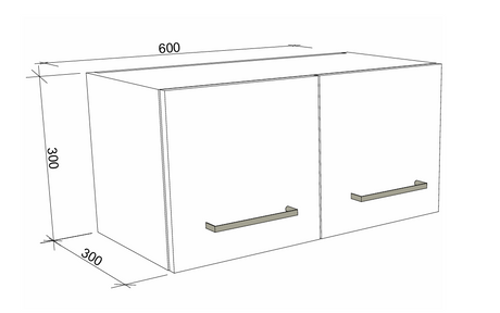 Timberline Modular Laundry 600mm Top Cabinet - 2 Doors (All Sizes)