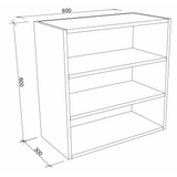 Timberline Modular Laundry Top Open Shelf - 3 Shelves (300/450/600mm)