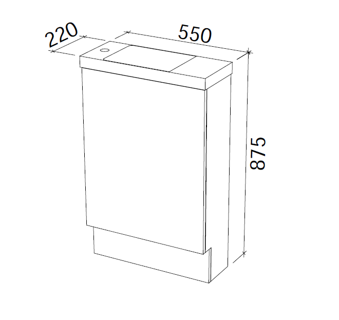 Timberline OLLIE Single Bowl Floor Standing Vanity (All Sizes)