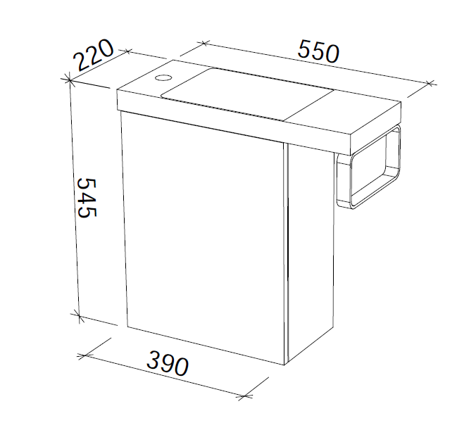 Timberline OSCAR Single Bowl Wall Hung Vanity (All Sizes)