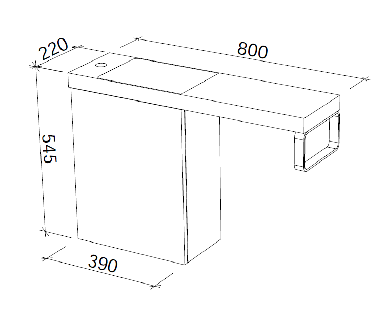 Timberline OSCAR Single Bowl Wall Hung Vanity (All Sizes)