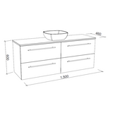 Timberline OXBOW Wall Hung Vanity (All Sizes)