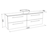 Timberline OXBOW Wall Hung Vanity (All Sizes)