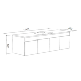Timberline ROCKFORD Wall Hung Vanity (All Sizes)