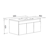 Timberline ROCKFORD Wall Hung Vanity (All Sizes)