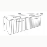 Timberline SABA Wall Hung Vanity (All Sizes)