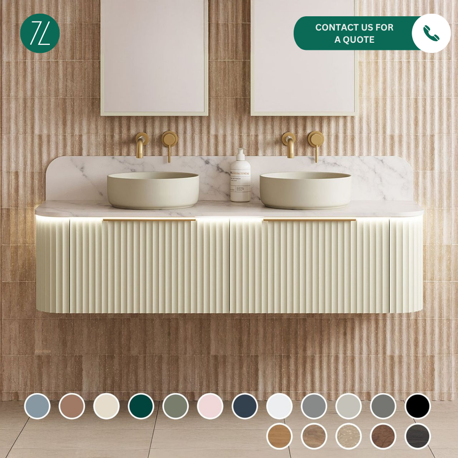 Timberline SANTOS Fluted Wall Hung Vanity (All Sizes)