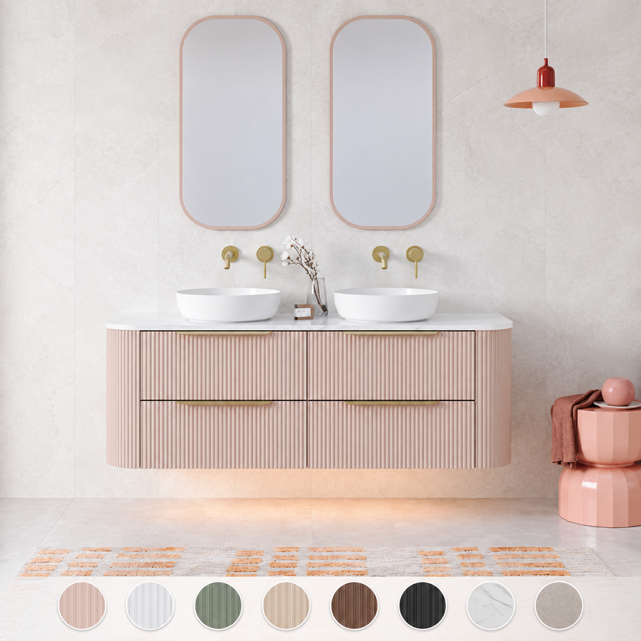 Timberline SOCOA Fluted Wall Hung Vanity