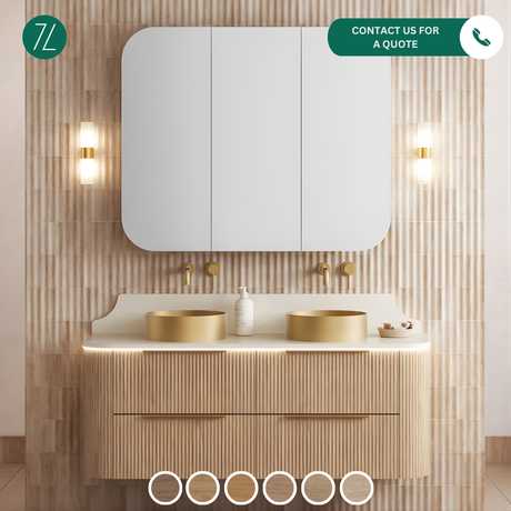 Timberline SOCOA Fluted Wall Hung Vanity (All Sizes)