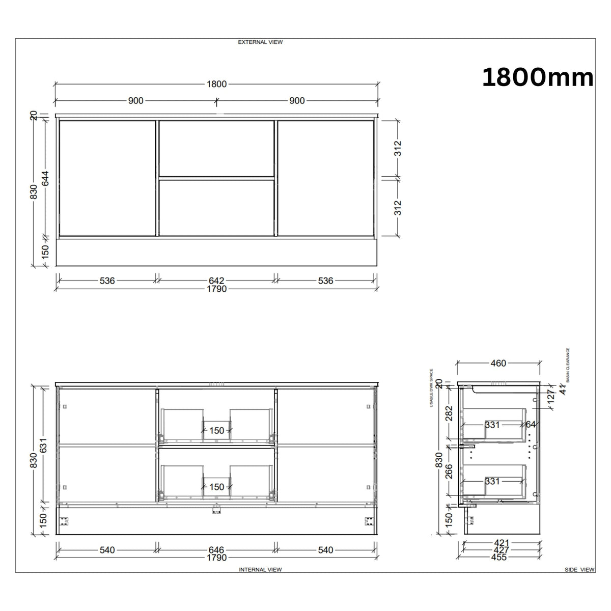 Timberline TAKANO Floor Standing Vanity