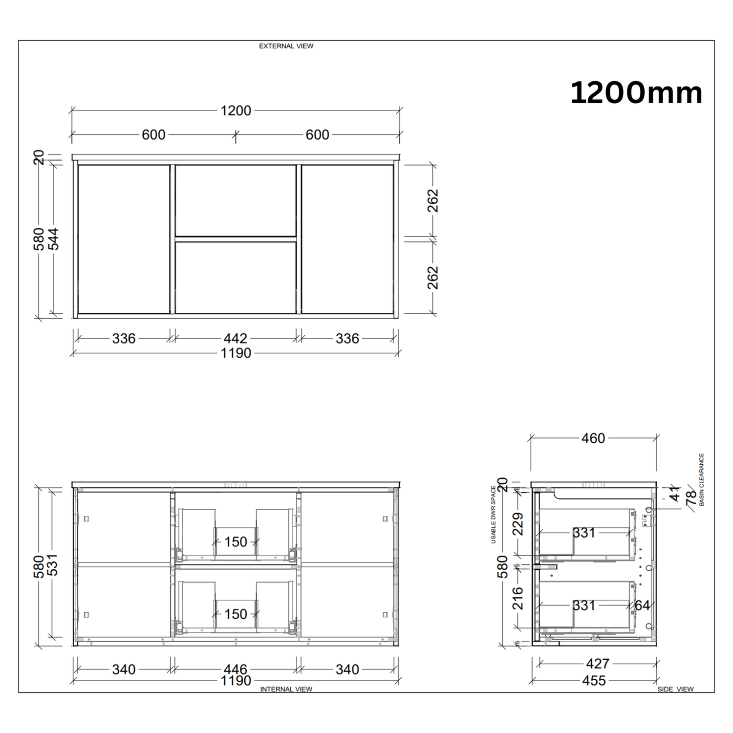 Timberline TAKANO Wall Hung Vanity 