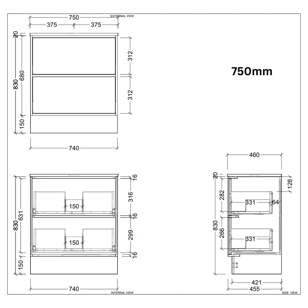 Timberline TARO Floor Standing Vanity